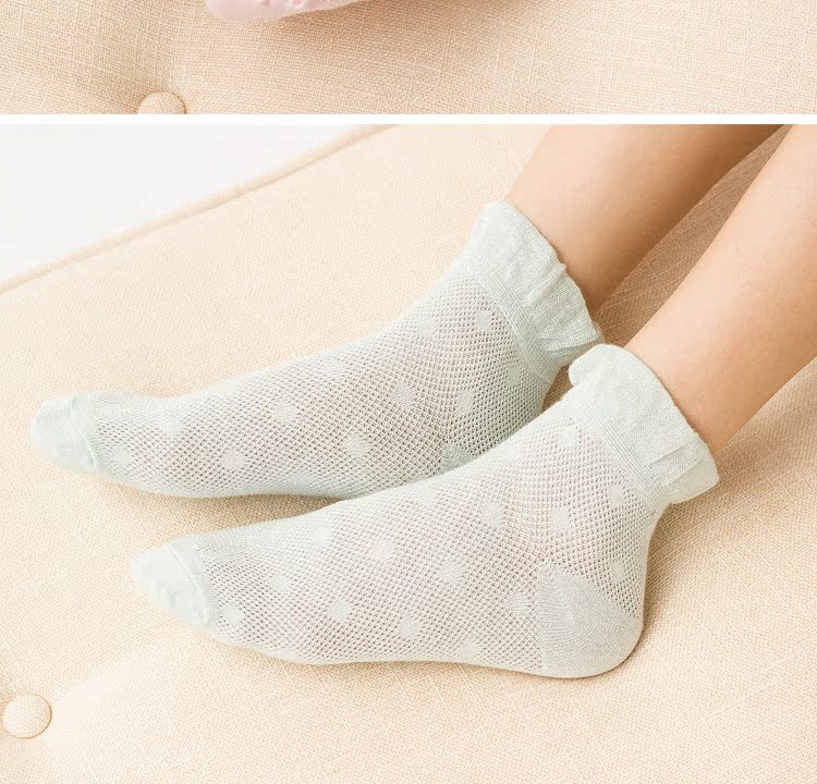 5 cặp hộp quà tặng, vớ tháng, lưới bông nữ, phần mỏng mùa hè, miệng lỏng lẻo, chân không, vớ của phụ nữ mang thai, sau sinh Hàn Quốc