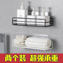 Bathroom rack Toilet toilet toilet toilet storage shelf wall-mounted pasting non-marking hollow iron rack