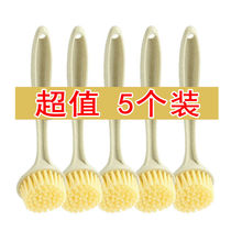 Kitchen long handle cleaning brush household does not hurt hands decontamination pan brush dish brush can be hung stove cleaning brush