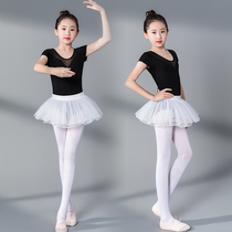 Childrens Short Sleeve Dance Clothes Girls Performance Suggestion Ballet Skirts Young Childrens Short Short Short