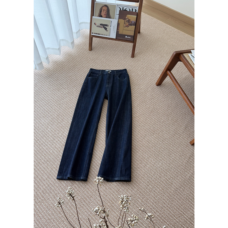 Miss Couleur Indigo Selvedge Denim Original Color Straight-Leg Jeans Mc26Ss104