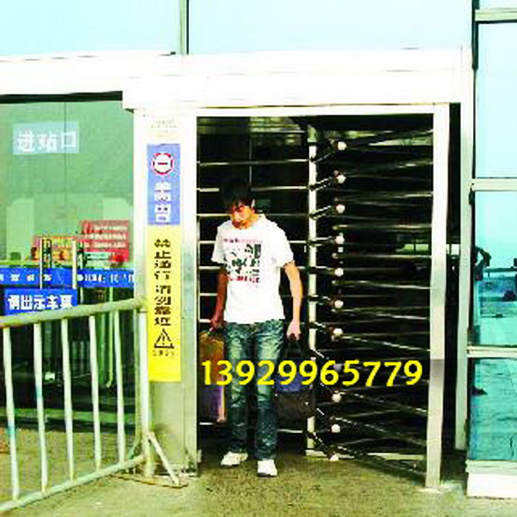 One-way door Station exit revolving manual door Side glass Single stainless steel door High-speed rail access control machine