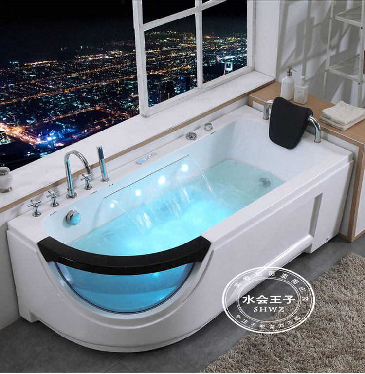 Surf massage home adult small apartment independent acrylic bathtub basin thermostatic heating 1 4 meters-1 8 meters
