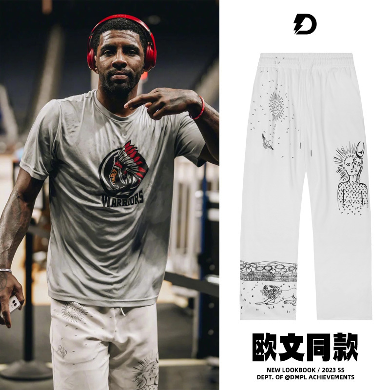 Bkcxzice Authentic American Indiana Style Irving Basketball Pants Men's Meng Borong Same Style Sports Pants