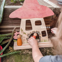 Fairy tale scene background board stereoscopic puzzle puzzle rainbow forest ocean Christmas childrens room decorative toys