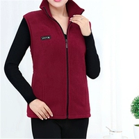 Áo khoác cotton nữ mùa đông ngắn đoạn cận cảnh dày trung niên không cổ áo vest vai xuân và mùa thu mẹ mặc ấm thời trang nữ đẹp