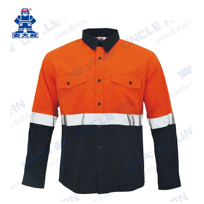 Great Uncle G396 Reflective Protective Work Suit 3M Visual Reflective Strips Full Cotton Speed Dry Breathable transport Working clothes