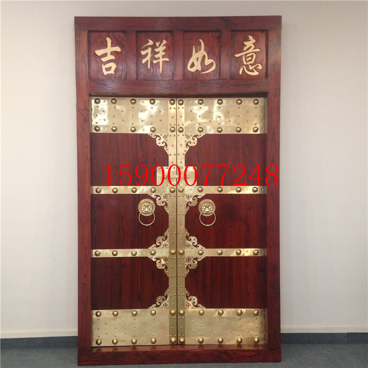 Restoration to open door to the door of the solid wood gate door to the door of the door to the temple antique villa gate door and window