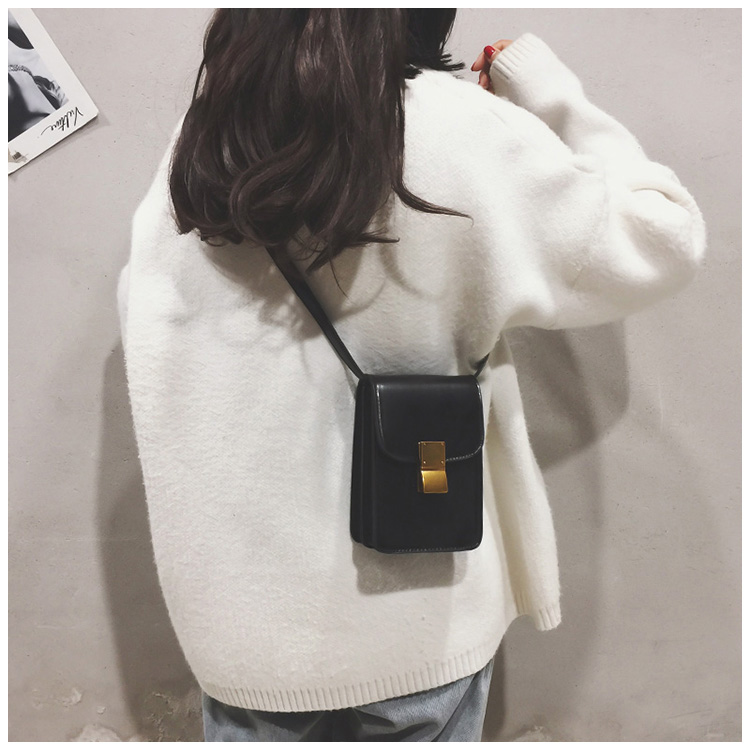 Ins siêu túi nữ 2018 mới đơn giản retro đậu phụ vai nhỏ túi hoang dã Messenger điện thoại túi thủy triều túi kẹp nách nữ