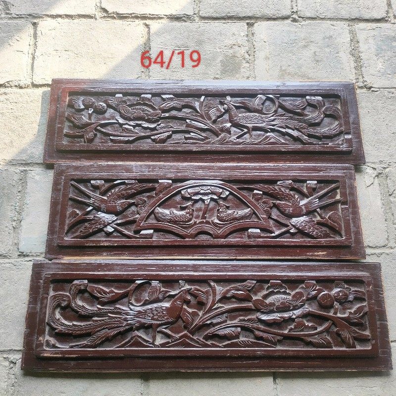 旧蔵清国時代物 桃木製龍頭【雙龍戲珠】宝劍 細工彫刻避邪 鎮宅 古美術