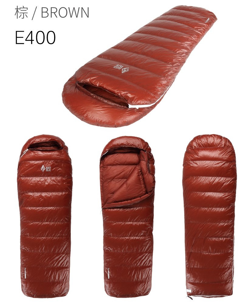 18 băng đen mới E400 E700 E1000 phong bì trắng ngỗng xuống túi ngủ ngoài trời siêu nhẹ xuống khâu khâu túi ngủ con sâu