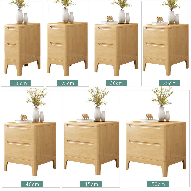 Mini-size bed head cabinet 30 Nordic minimalist modern bedside bedroom full solid wood containing storage 25 small bucket cabinet