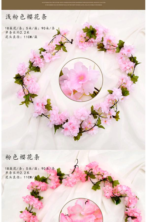 Mô phỏng hoa anh đào mây giả hoa điều hòa không khí trang trí đường ống nho đám cưới quanh co phòng khách trần hoa nhân tạo - Hoa nhân tạo / Cây / Trái cây tuong cay gia