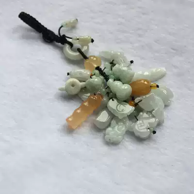Natural Jade jade kirin brave purse feet Doblo mobile phone lanyard vehicle Men car yao chi lian