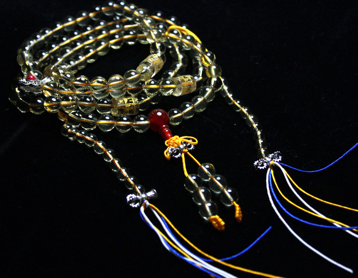 Full net body natural yellow crystal hyacinth purple crystal six words true words 108 Buddha beads bracelet wealth stone ultra low price-Taobao