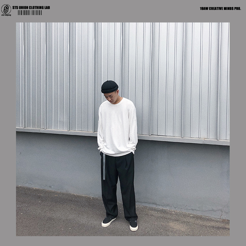 [STS] Đinh quạt cải tiến mô hình lỏng lẻo retro phong cách Harajuku Hàn Quốc nhỏ quần dài thẳng cũ quần thể dục