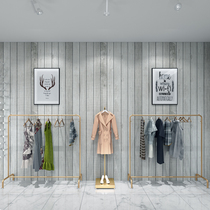 Clothing store display rack Womens store combination clothing rack hanging clothes rack Floor-to-ceiling hanger rack