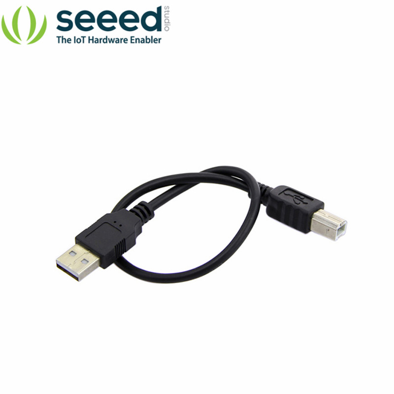 (Stock) USB Cable Type A to B 30cm long black data cable
