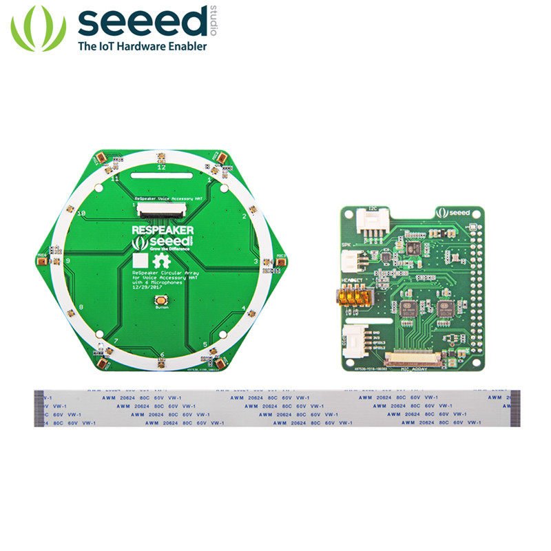 Raspberry Pi4 Raspberry Pi ReSpeaker Ring 6 Microphone Speech Recognition Array Pi0 3 3b+