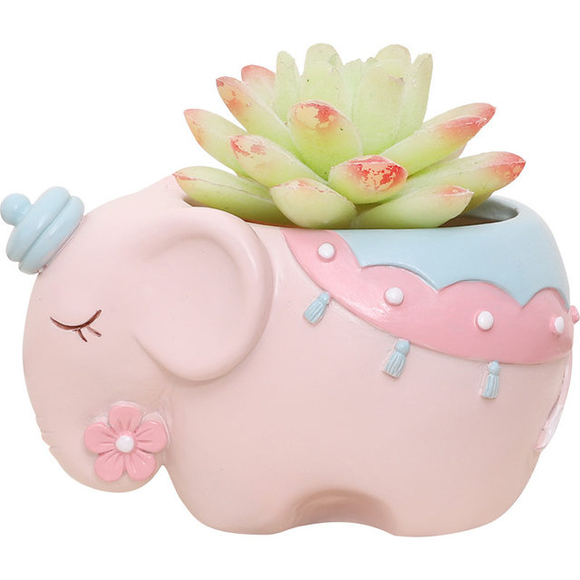 ກາຕູນ resin ສ້າງສັນສັດ unicorn succulent flowerpot ເຮືອນເຮັດສວນ desktop potted ພືດສ່ວນບຸກຄົນມ່ວນ DIY