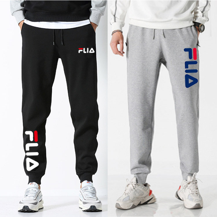 Spring and autumn style sports pants men's long-legged pants winter plus velvet pure cotton loose casual leggings pants close-up skinny pants
