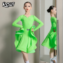 European standard girls Latin dance new 2024 standard stipulates performance large-swing split high-end competition practice clothes