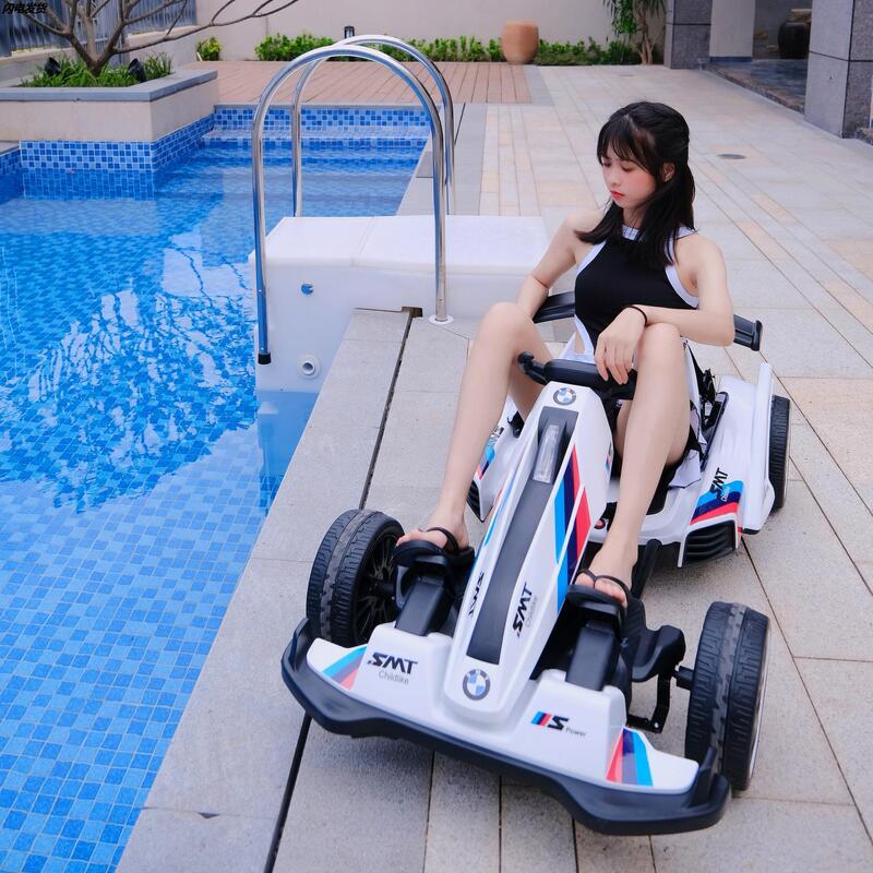 Go-Kart Children's Electric Car Racing Popular Four-Wheel Balance Car Adult Drift Remote Control Car Can Seat Adults and Children