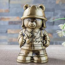 New personality metal crafts childrens gift European creative savings tank large cute firefighter deposit tank