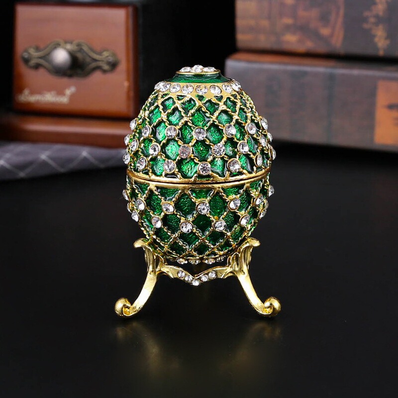 Russian Vintage Easter Striped Egg Ornaments, Craft Decorations, Easter Eggs, Jewelry Boxes, Stylish Home Decorations