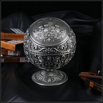 Eurostyle Ashtrays Covered Fashion Creative Personality Trend Living Room Office With Lid Retro Smoke Cylinder Pendulum GIFT