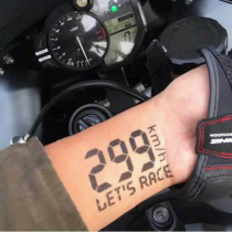 Net red 299 yards tattoo stickers men and women durable waterproof motorcycle speed explosion table simulation tattoo wrist locomotive