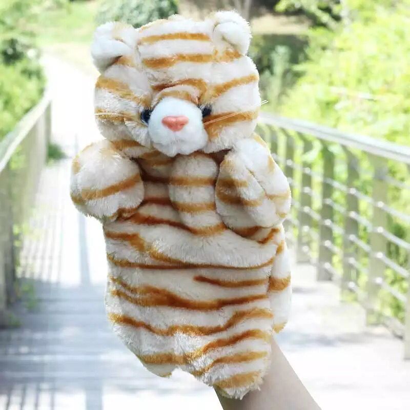 Animal Cat and Mouse plush toy hand puppet children play family parent-child games doll kindergarten class props