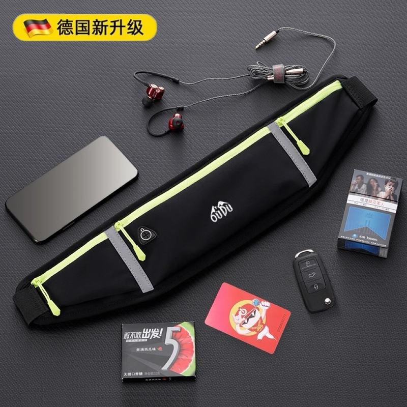 German Running Mobile Phone Bag, Sports Waist Bag, Men's and Women's Fitness Bag, Outdoor Morning Running Equipment, Lightweight Waterproof Belt