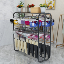 Clothing store floor-to-ceiling parallel bar underwear display rack Childrens clothing double row side hanger Underwear store pajamas Nakajima shelf
