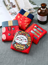 Korean red panties female pure cotton antibacterial couple married youth large size benevolent bull mens boxer shorts