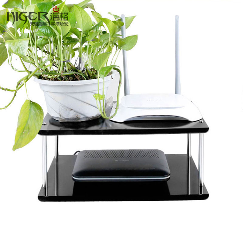 Floor-mounted TV onboard box frame desk wifi router tidying shelf heightening shelf