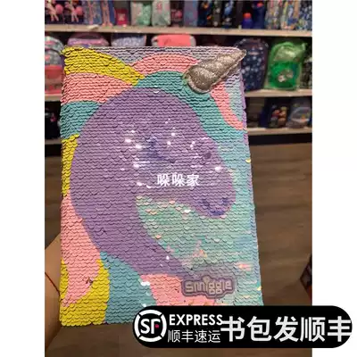 Spot Australia smiggle unicorn double-sided sequin cartoon A5 notebook diary gift