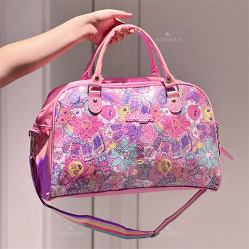 Australian smiggle large school bag sports fitness badminton tennis clothing storage bag pink flower wallet