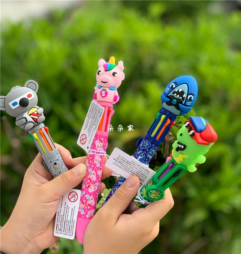 Australian smiggle ball pen Unicorn Multicolored Fruit Taste Cartoon 8 Color Pen Refill Colored Pen pencil Gift