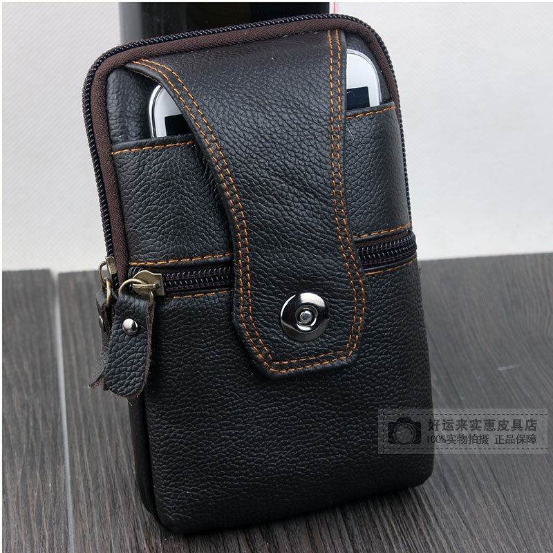 Túi da nam đa chức năng da bò thắt lưng da Túi da nhỏ 5 inch 5.5-5.8 túi điện thoại di động túi xách nữ hàn quốc