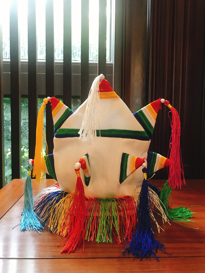 Treasure Bag Zochin Temple Gesar King Fortune God Treasure Bag Gathering Qi Fortune Ruyi Treasure (White) (Gift)