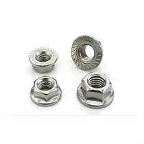 Flange nut M5M6M8 toothed hex nut fastening Stainless steel nut Aluminum corner parts Anti-slip accessories