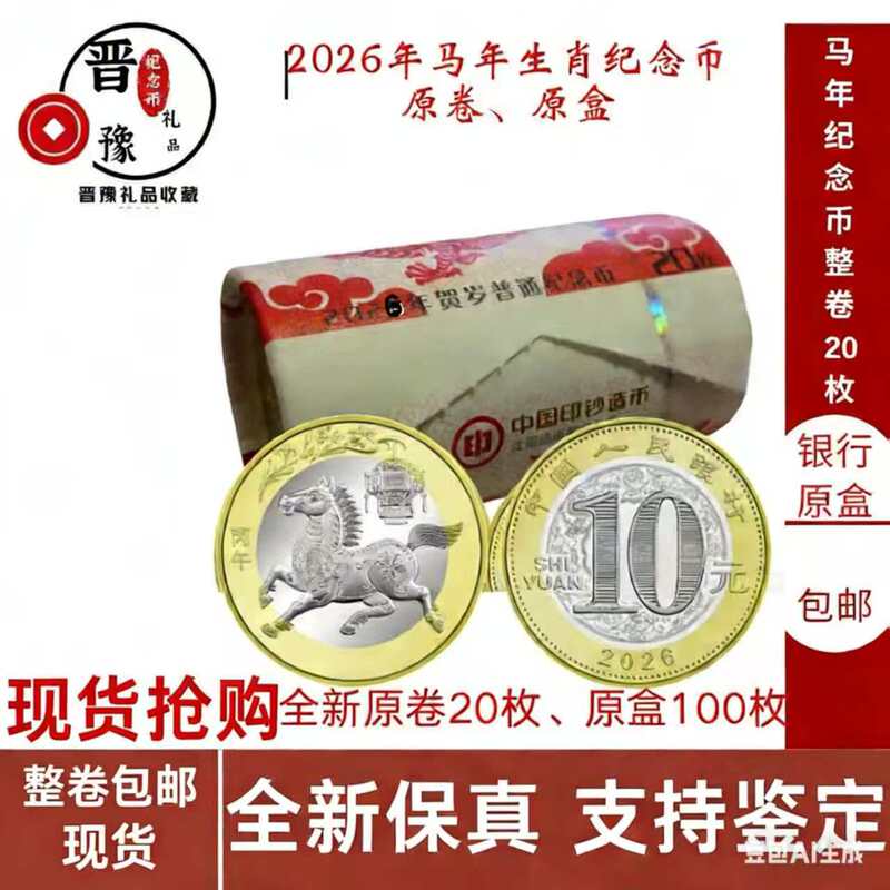 2026 Year of the Horse Zodiac Commemorative Coin Horse Coin New Year Coin Bank Authentic Guaranteed Second Edition Zodiac Horse Coin Brand New Free Shipping