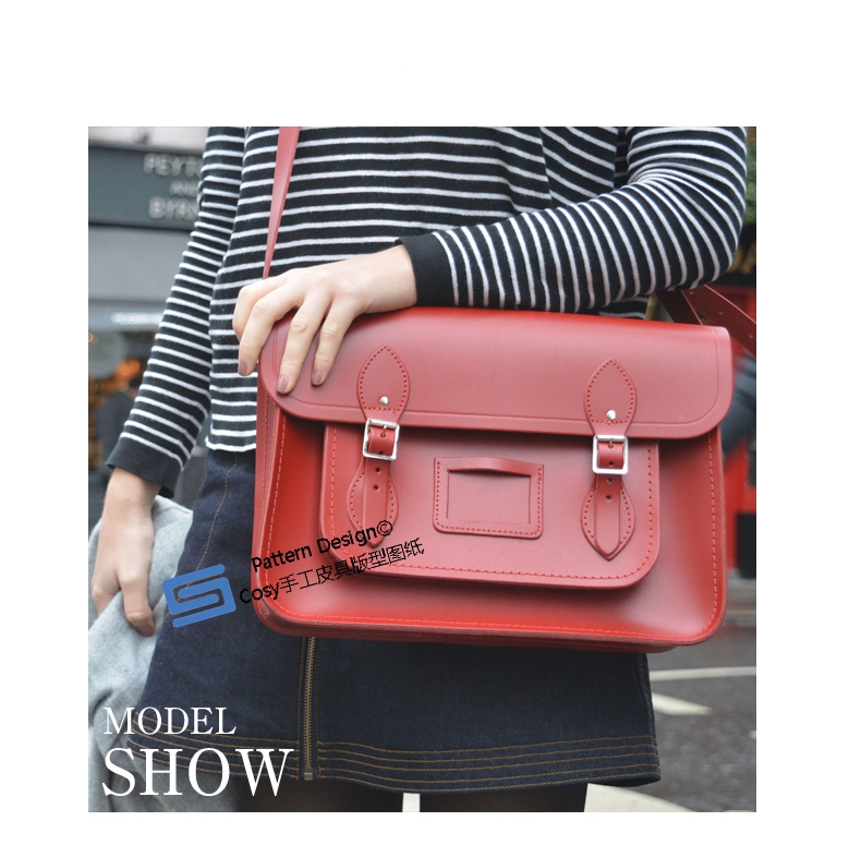 Handmade Cambridge bag drawings British style classic version DIY leather template material leather-like paper type ACC-80