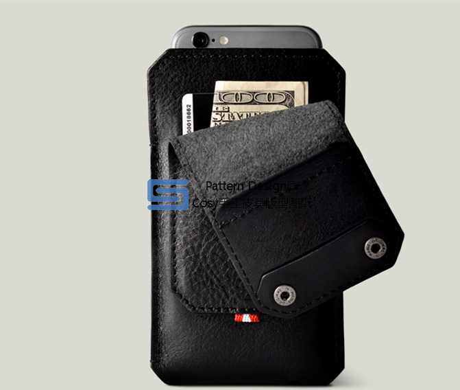 Handmade leather drawings DIY version Mobile phone bag pattern Large screen multifunctional mobile phone case Paper grid SLG-55