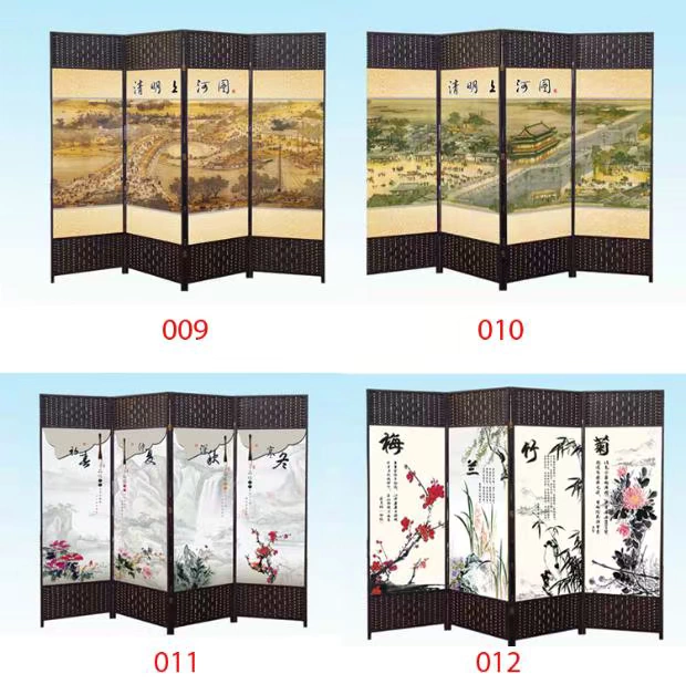 Màn hình rơm Trung Quốc màn hình vải nhà hàng khách sạn phòng khách phòng ngủ văn phòng phân vùng hiên khách sạn sức khỏe màn hình gấp - Màn hình / Cửa sổ vách ngăn gỗ tự nhiên