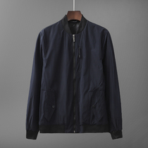 Classic 100 Lapped Waterproof Fabric Foreign Trade Mens Fall Business Casual Baseball Collar Jacket Jacket Tide