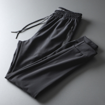 Smooth elastic foreign trade factory cut mens fashion casual straight tube closing pants Joker casual pants pants tide