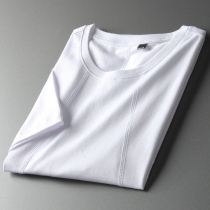 High yarn Lycra cotton three-dimensional tailoring foreign trade Mens factory cut tail goods simple letter short sleeve T-shirt tide tide