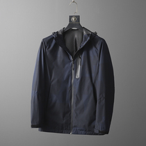 Cattle goods shopkeeper self-retaining rubber zipper foreign trade cut tail goods Mens printed hooded casual jacket jacket